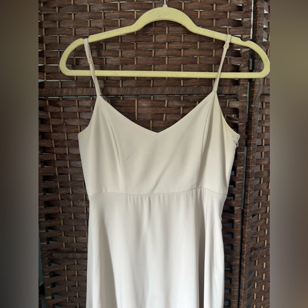 Show Me Your MuMu Dusty Pink Neutral Spaghetti Strap Formal Maxi Long Dress S